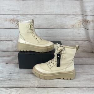SOREL Caribou X Lace Waterproof Womens Sz 8.5 Boots Oatmeal Tan